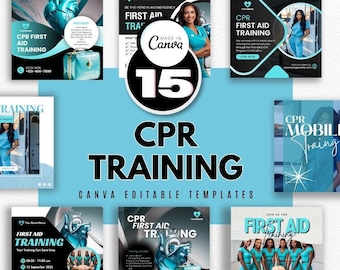 CPR Flyer TEMPLATE / DIY Medical Service Flyer/ First Aid Flyer