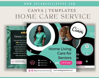 Home Care Service Flyer / DIY Home Care Service Flyer/ Canva Template 2024 / Medical Template / Medical flyer / Medical flyer Template / CNA
