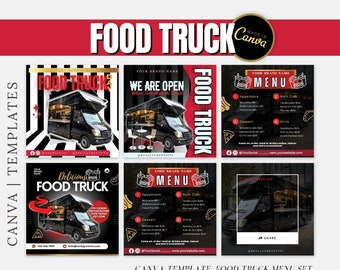 FOOD menu template / food truck menu template / food menu / canva template menu / Instagram template / ig template / Food truck Menu