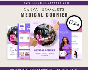 Medical Courier Service Template / DIY Medical Courier Service Flyer/ Proposal booklet / Medical Template / Medical flyer / Medical booklet