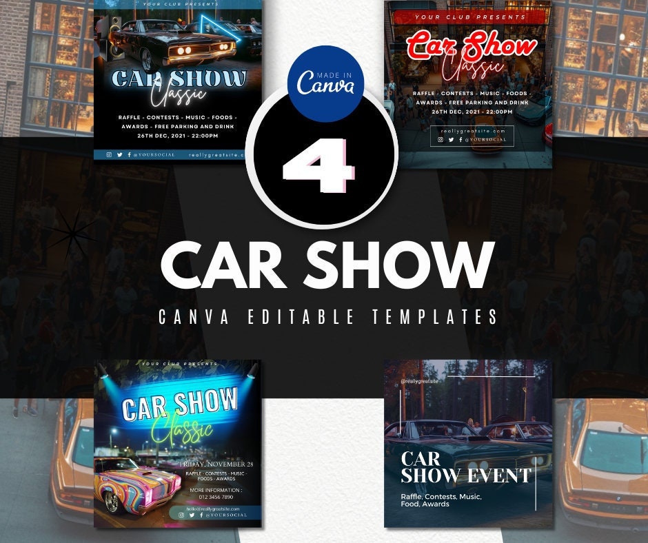 Car Show Club Party Flyer Template / Party Flyer / club Flyer / Canva Flyer / Car show Event Street / digital flyer / Ig Post / Event Flyer