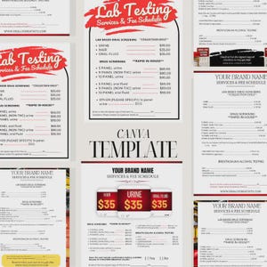 DNA & DOT Testing Forms Canva Template Bundle | Lab Testing Intake ...