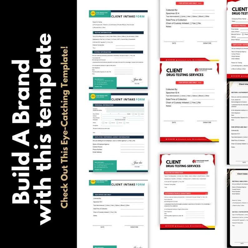 DNA & DOT Testing Forms Canva Template Bundle | Lab Testing Intake ...