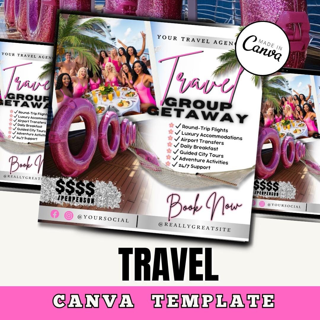 TRAVEL Agent Flyer / Travel Agent Canva / Travel Agent / Canva Template