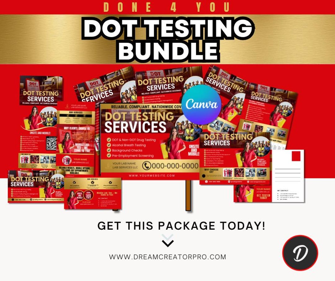 DOT Testing Drug Lab Service Flyer, Employment Consortium, Mobile Lab ...