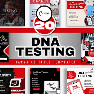 DNA Testing Flyer Canva Templates / DIY DNA Lab Service Instagram / Mobile Dna Concierge / Medical Template / Medical Video / health ig