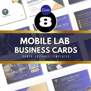 Mobile Lab Business Cards Template / DIY Medical Service Flyer/ DNA testing / Medical Template / Medical Card / Health Card / business Card