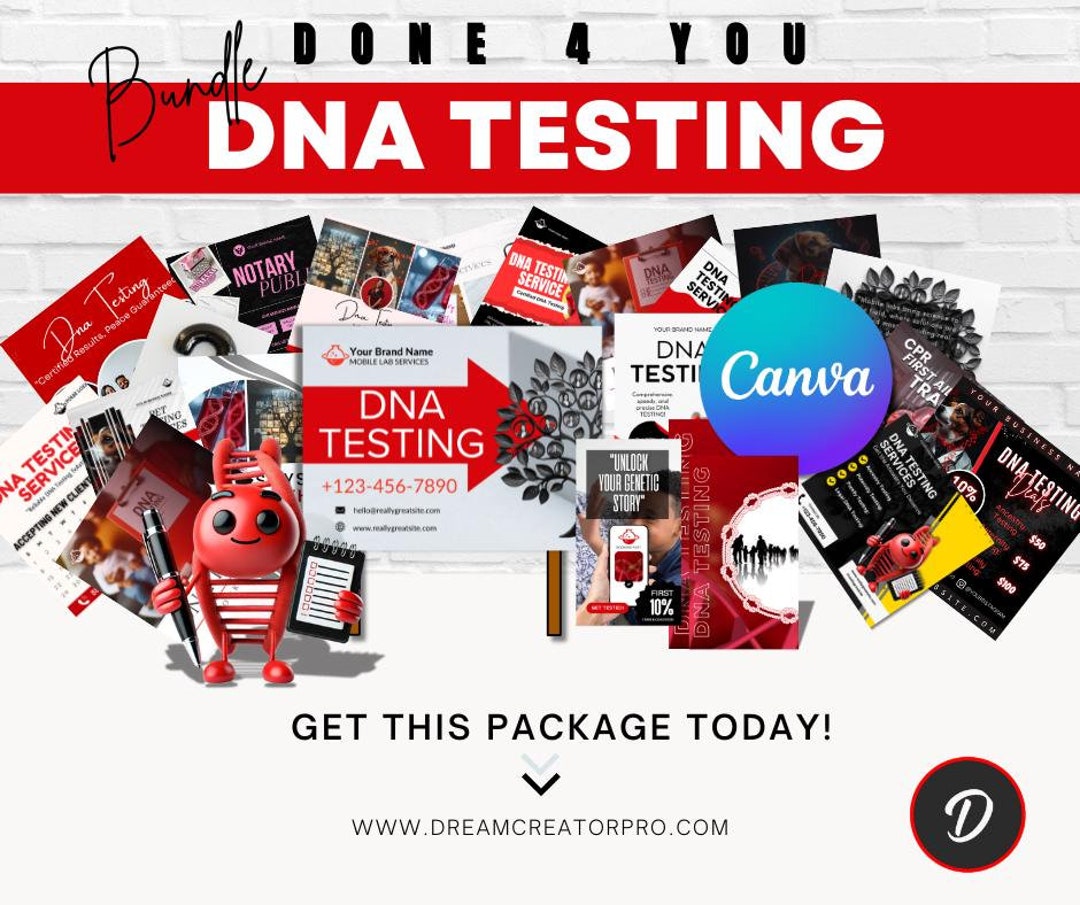 DNA Testing Flyer Canva Templates / DIY DNA Lab Service Yard Sign ...