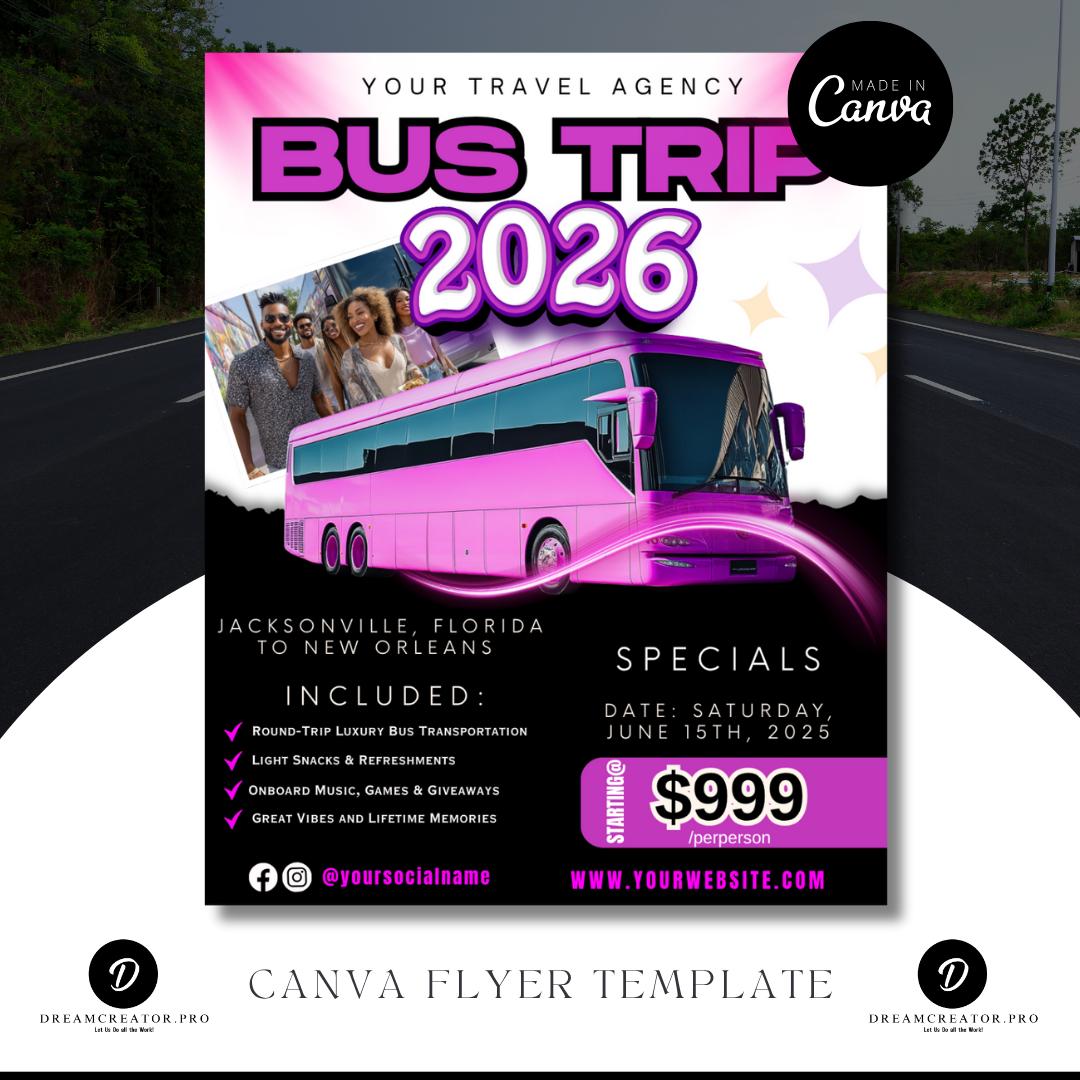 Image 5 for Bus Trip Flyer Templates Free