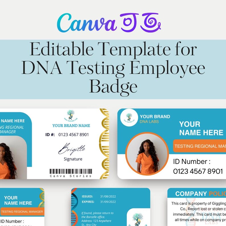 Mobile DNA Testing Service Canva Bundle Template / DIY Medical Flyer ...