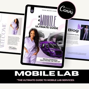 Przewodnik po szablonach eBooków dla usług mobilnego laboratorium / DIY Medical Mobile Lab / Mobile Lab Concierge / Szablon medyczny / Medyczny eBook / Biznes medyczny