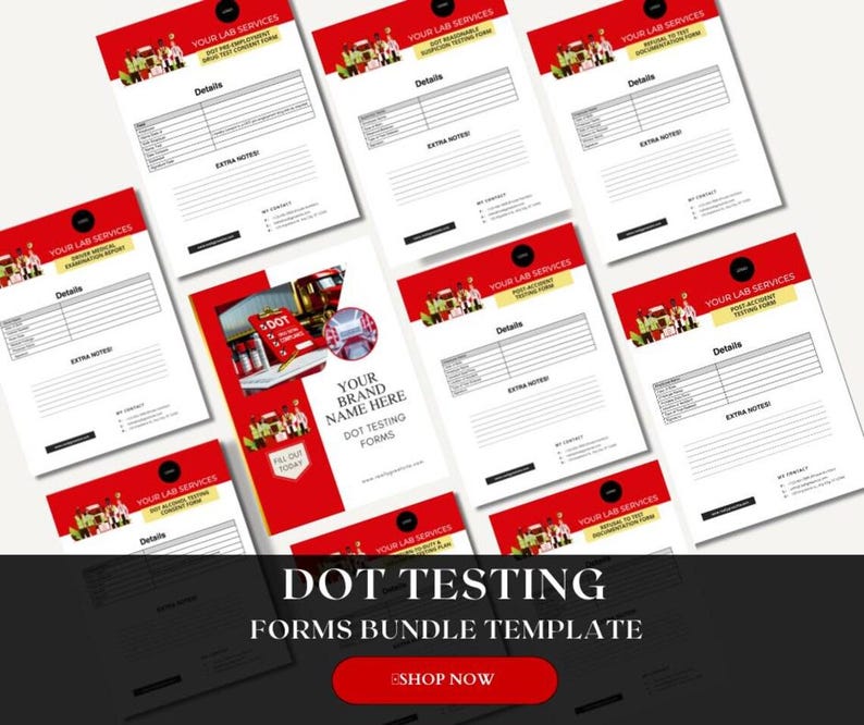 DNA & DOT Testing Forms Canva Template Bundle | Lab Testing Intake ...