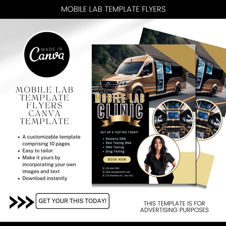 Mobile Lab Service Flyer Bundle / DIY Paternity Service Flyer/ Printable / Medical Template