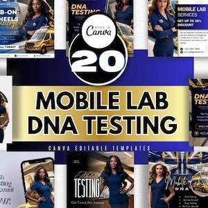 Mobile DNA Testing Flyer / DIY Medical DNA Lab Service Flyer/ Mobile Dna Concierge / Medical Template / Medical flyer / health