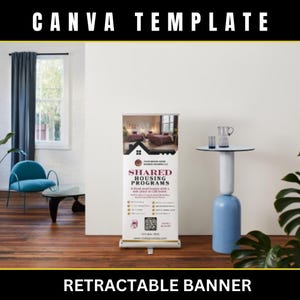 Shared Housing Canva Template Bundle | Reentry & Transitional Housing Marketing Kit | Flyers, Yard Sign, Rack Card, Brochure Banner Set