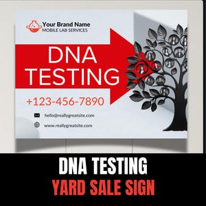 DNA Testing Flyer Canva Templates / DIY DNA Lab Service Yard Sign ...