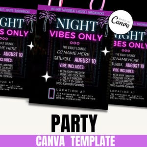 Instagram向けアニメーションCanvaクラブフライヤーテンプレート｜IG 4:5サイズ｜パーティー、DJ、イベント、ナイトライフプロモーション｜編集可能なソーシャルメディアフライヤー
