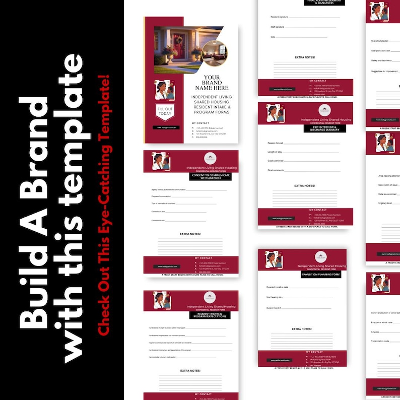Shared Housing Independent Living Forms Packet | 30 Page Intake, Case ...