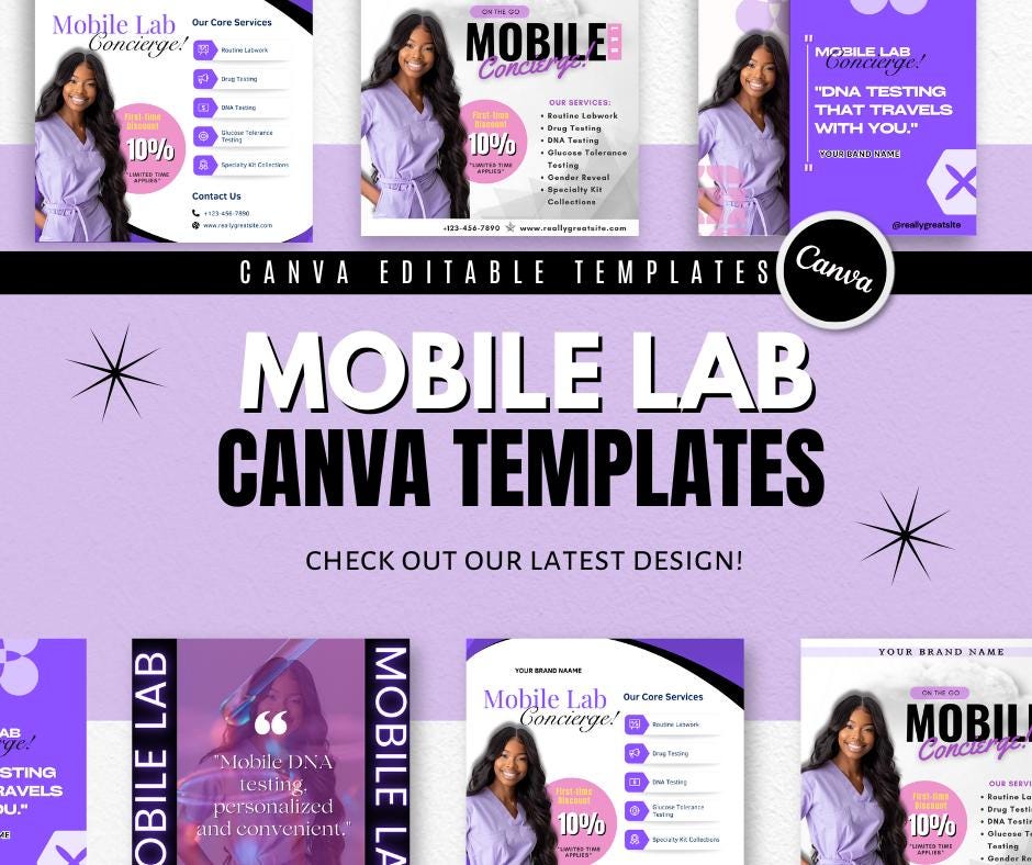 Mobile Lab Service Flyer / DIY Medical Mobile Lab Service Flyer/ Mobile Lab Concierge / Medical Template / Medical flyer / Medical Template