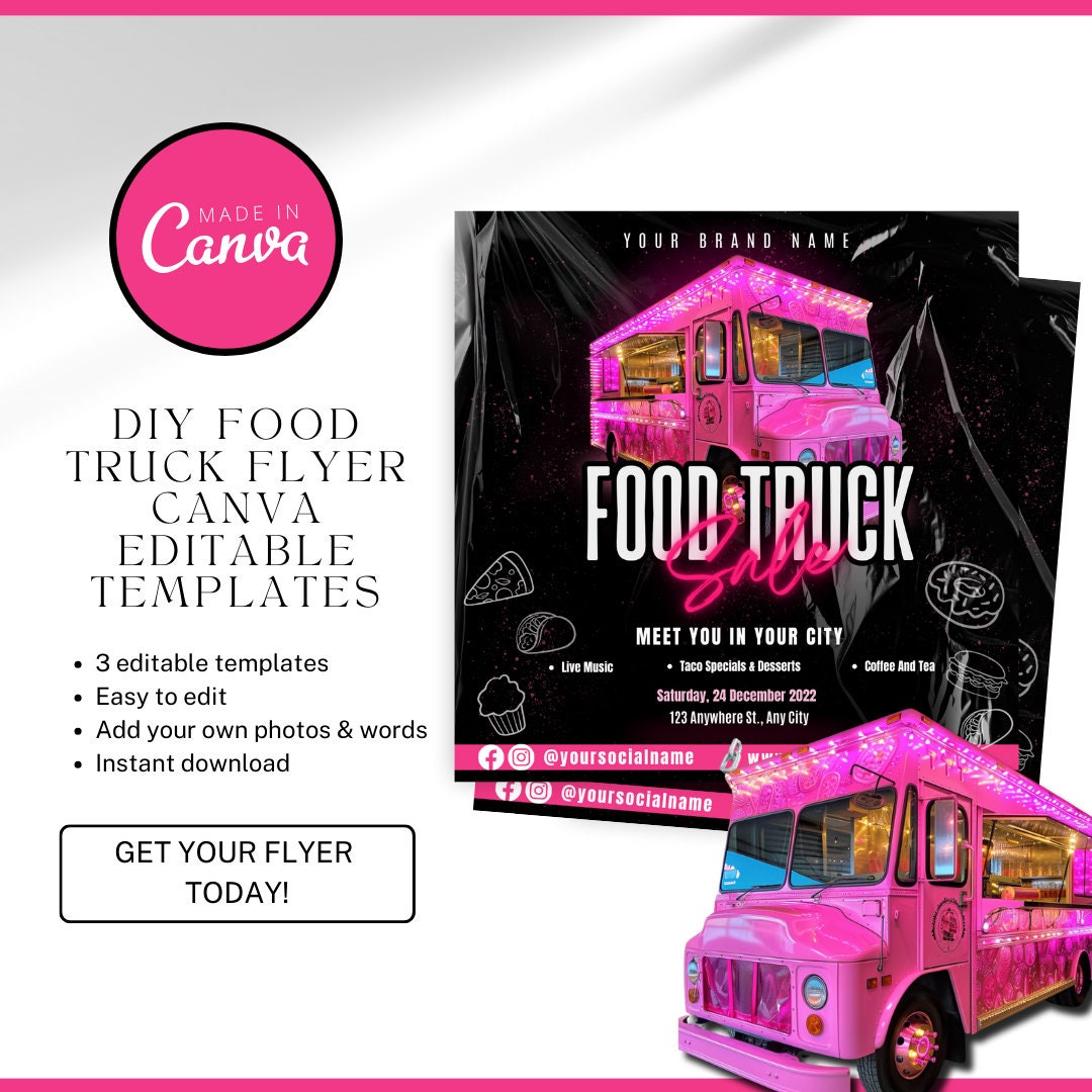 FOOD Menu Template / Food Truck Menu Template / Food Menu / Canva