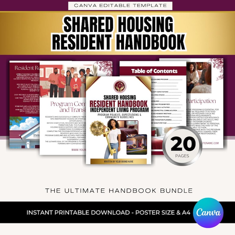 Shared Housing Resident Handbook Template | Transitional Housing ...
