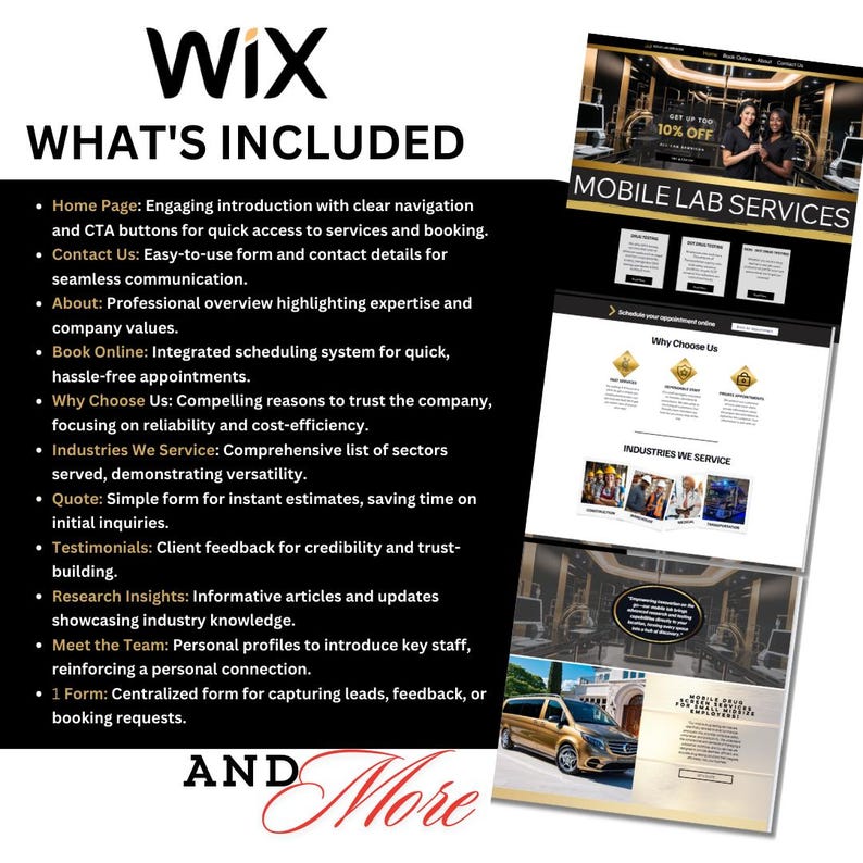Mobile DNA Testing Wix Website / DIY Medical DNA Lab Service Website/ Mobile Dna Concierge / Medical Template / Medical Website / health