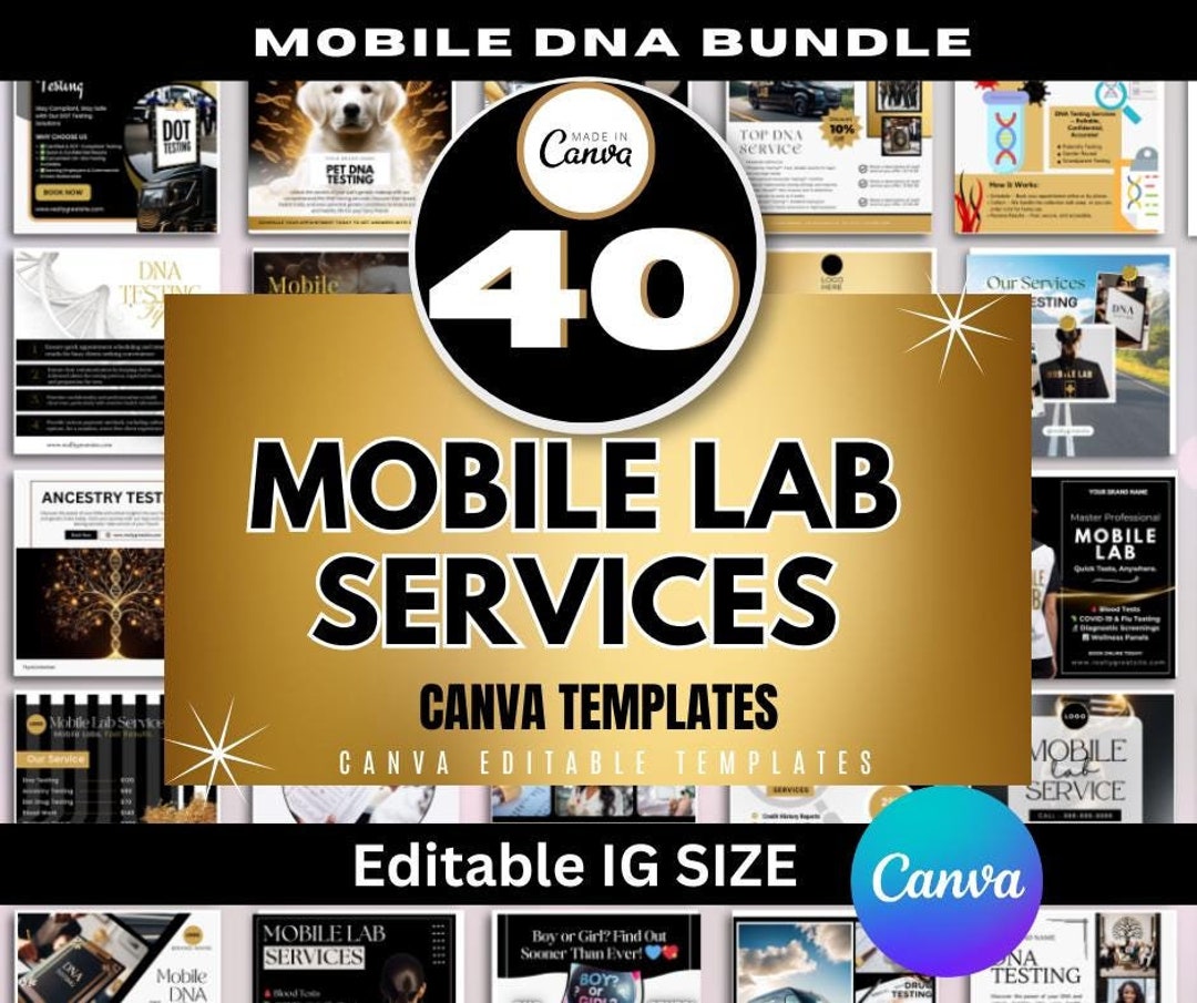 Lab Ig Mobile Lab Testing Flyer Canva Templates / DIY DNA Lab Service ...