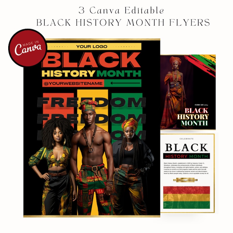 Black History Month Canva Templates Empower and Inspire, TEMPLATE PACK