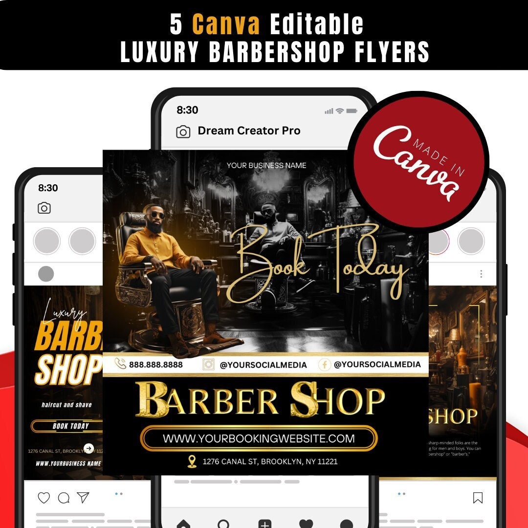 Canva Editable Booking Flyer Set 5 Templates Flyer/ Social