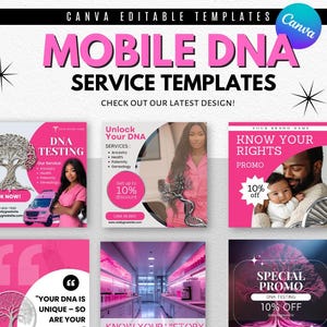 DNA Testing Flyer Canva Templates / DIY Medical DNA Lab Service Ig Post/ Mobile Dna Concierge / Medical Template / Medical holiday / health