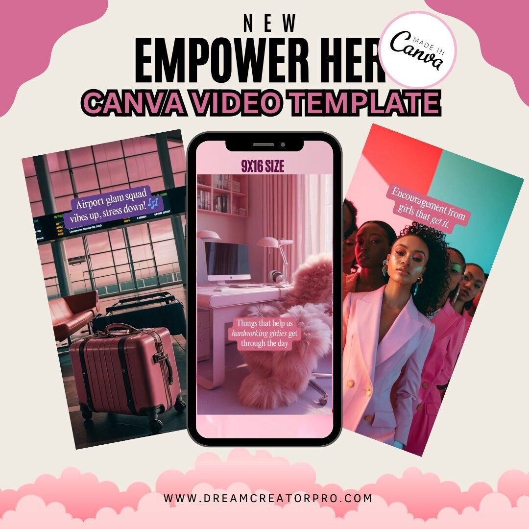 Girl Boss Vibes: Empowering Video Templates / Animated flyer / Motion Flyer / Canva Template 2024 / Video Template / Animated Video / Reel