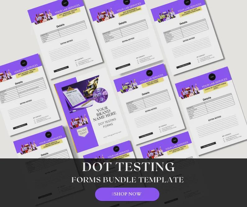 DNA & DOT Testing Forms Canva Template Bundle | Lab Testing Intake ...