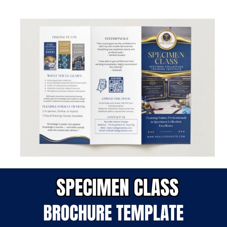 Specimen Collection Template.pdf Specimen Collection Course Brochure Template | Drug Testing Training ...