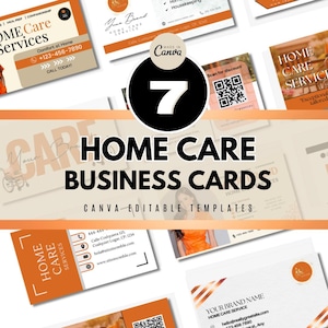 Home Care Business Card Canva Template | Editable Senior Care & Nursing Service Card | Healthcare Business Branding / senior care business