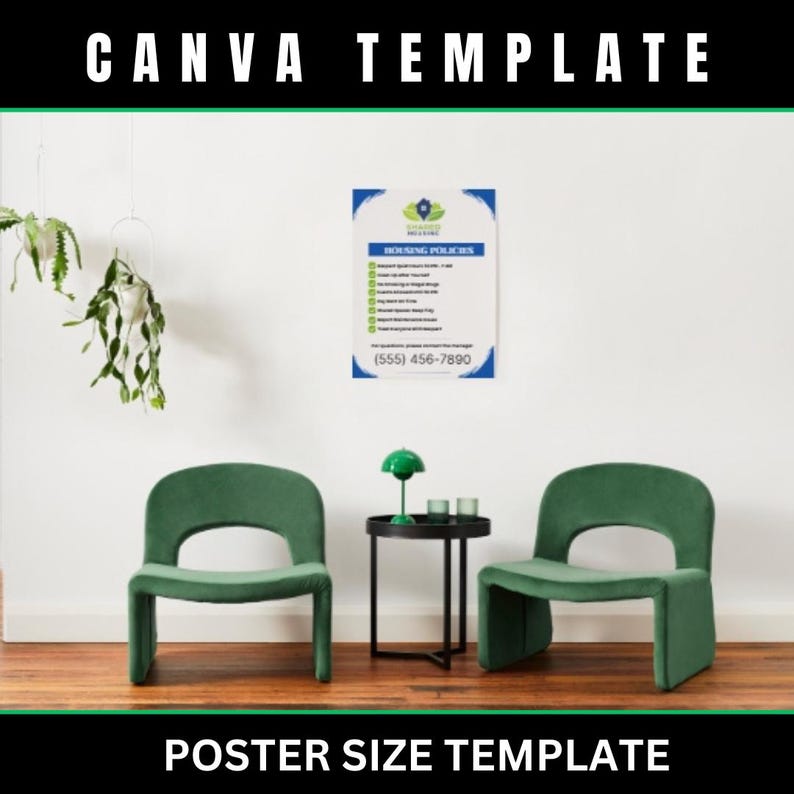 Transitional Program House Rules Posters Shared Housing Policy Signs Printable | Independent Living House Rules ...