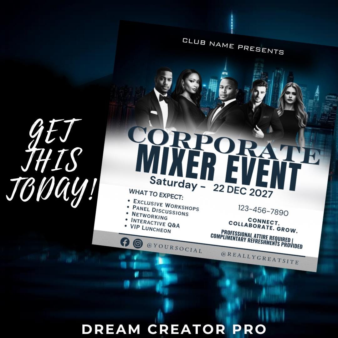 Animated Corporate Mixer Flyer Template | IG Canva Template | Business ...
