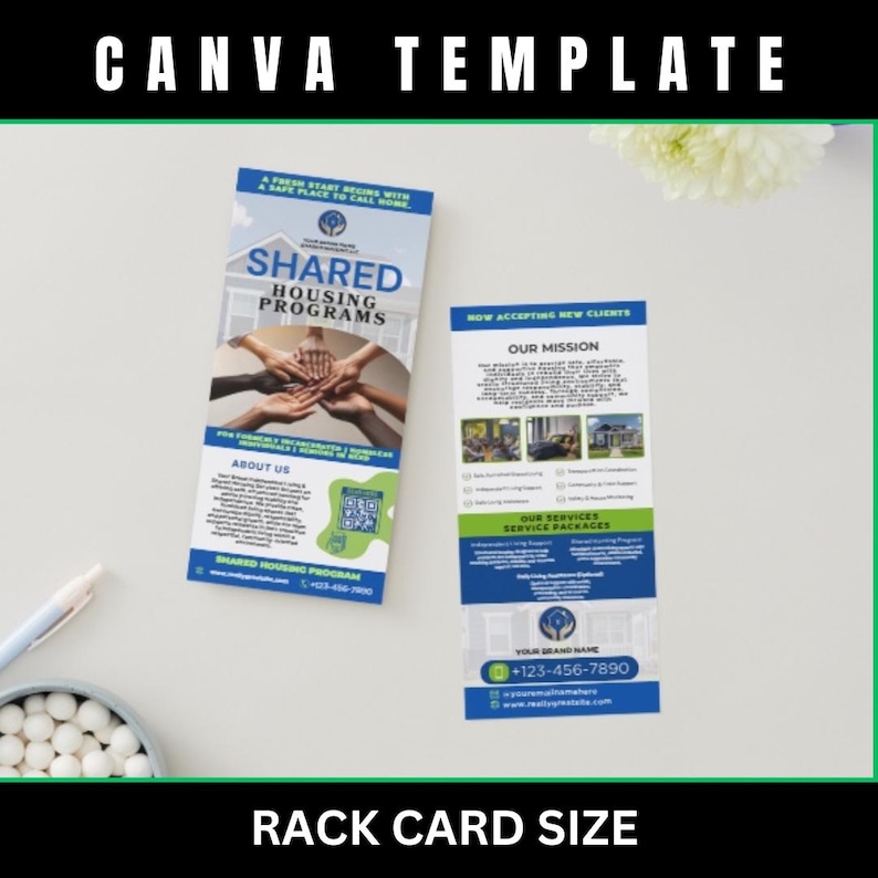 Residence Inn Rack Card Example Shared Housing Rack Card Template | Independent Living & Reentry ...