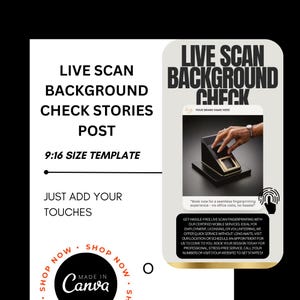 Live Scan Background Check Video / DIY Medical Service / Physical Exam / Medical / health / Drug testing / DNA Testing lab Canva / Motion