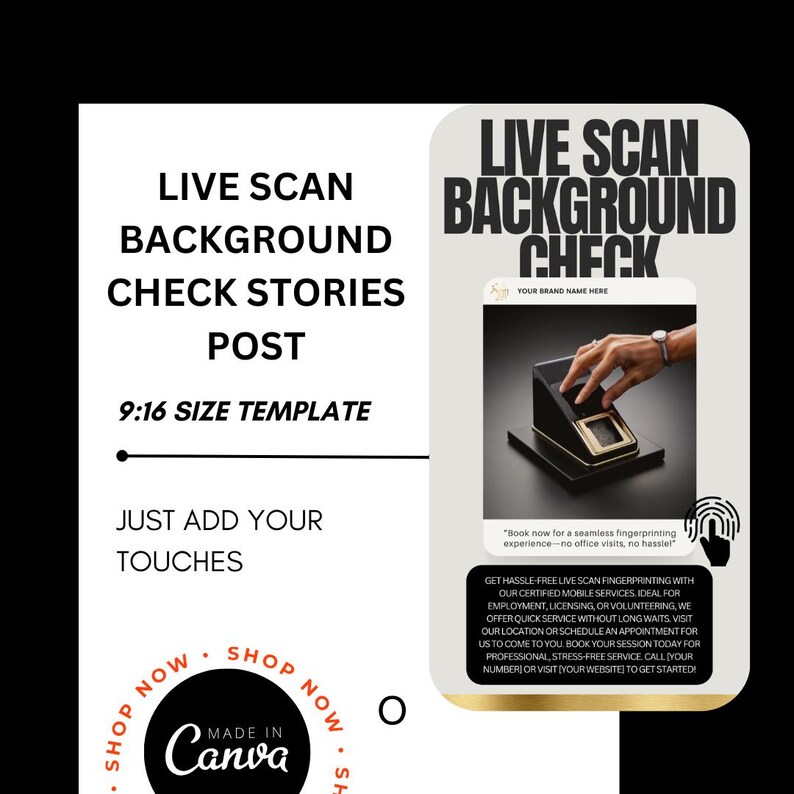 Live Scan Background Check Video / DIY Medical Service / Physical Exam / Medical / health / Drug testing / DNA Testing lab Canva / Motion