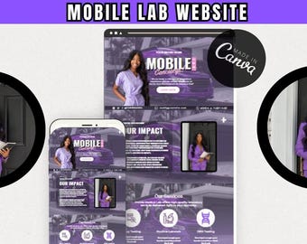 Mobile Lab Service Canva Website / DIY Medical Mobile Lab Service website/ Mobile Lab Concierge / Medical Health / Medical Template Website