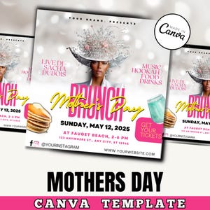 Mother's Day Flyer, Mother's Day Brunch, Elegant Mother’s Day flyer, Canva Template 2025, Event, Digital Flyer / Editable Brunch invitation