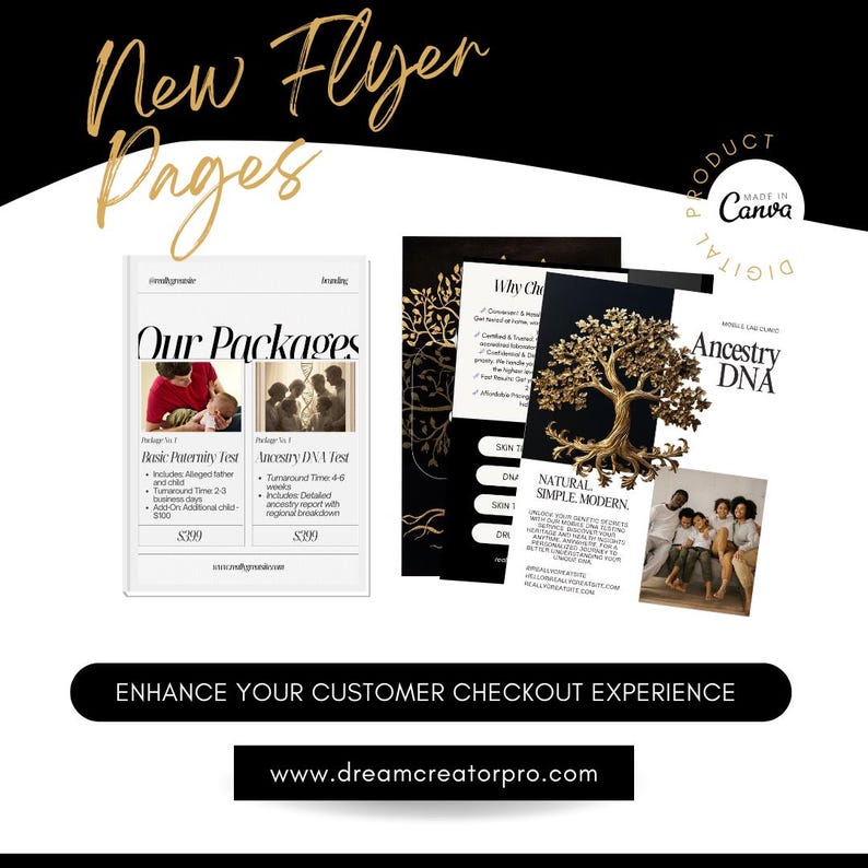 Mobile Lab Service Flyer Bundle / DIY Paternity Service Flyer/ Printable / Medical Template