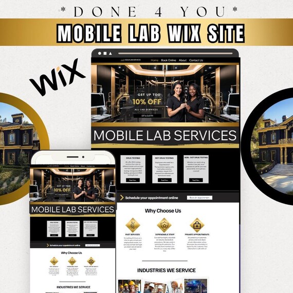 Mobile DNA Testing Wix Website / DIY Medical DNA Lab Service Website/ Mobile Dna Concierge / Medical Template / Medical Website / health