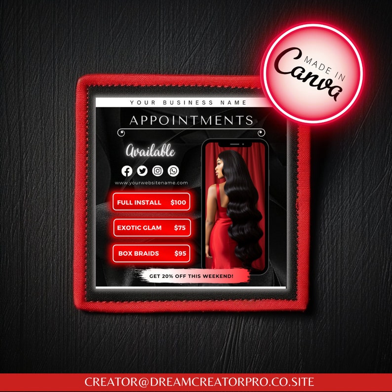 Chicbooking Elevate Your Salon Experience With Our Canva Template