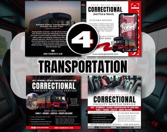 Transportation Service Flyer Template | Editable Canva Design | Shuttle  Travel Business Flyer | Family Transport & Visitation Services