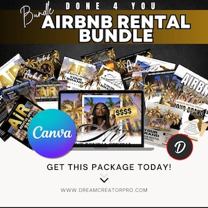 Airbnb Service Flyer Template Bundle / Canva for Short Term Rental Hosts / Airbnb Template / Vacation Rental Branding / Digital Bundle / ig