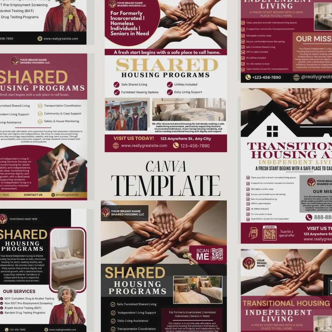 Shared Housing Program Shared Housing Wix Website Template Bundle | Independent Living Program ...