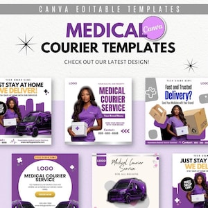 Medical Courier Service Flyer / DIY Medical Courier Service Flyer/ Canva Template 2024 / Medical Template / Medical flyer / Medical Template