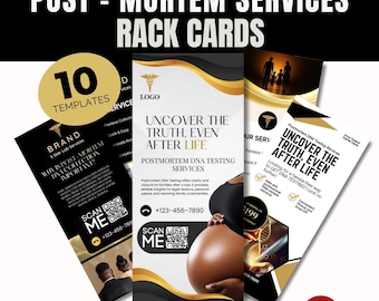 DNA testing Postmortem Rack Card / DIY Medical Service/ Mobile Physical Exam / Medical flyer / health / Postmortem Template / Doctors Canva