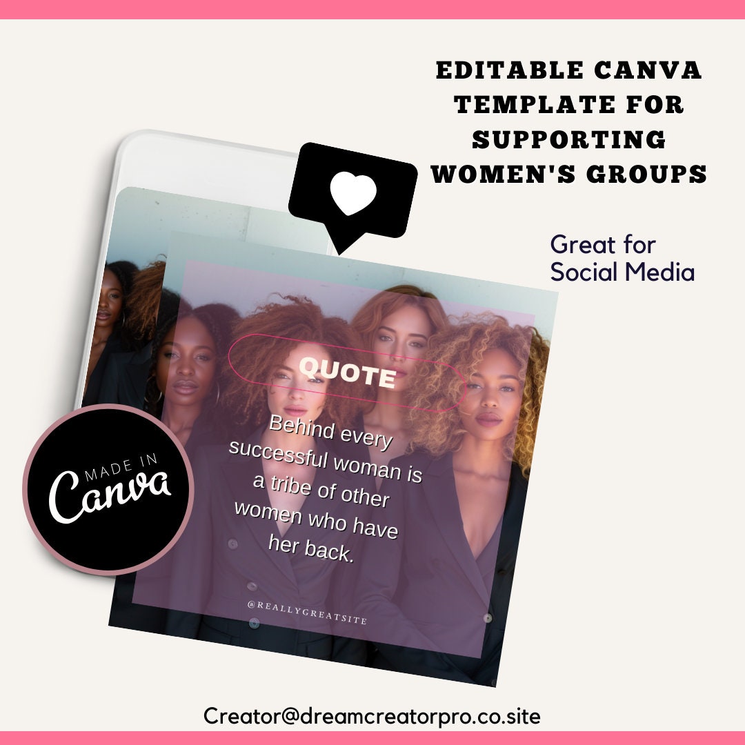 Women Support Group Digital Flyer Canva Template - Etsy